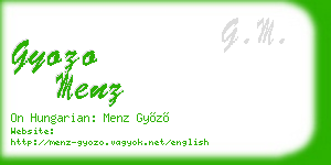 gyozo menz business card